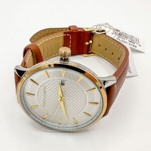 Vince Camuto Cognac Vegan Leather Watch